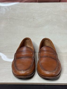 Classic Brown Leather Penny Loafers - Men